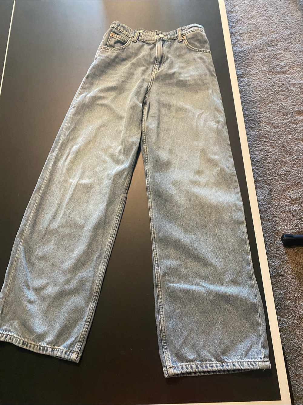 Zara Light Blue Wide-Leg Kids Jeans